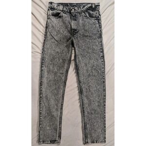 Vintage 80s Levis 505 Jeans Black 33x34 Acid Wash Denim Pants USA Black Tab